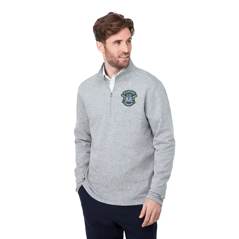 Personalized Men's Eco Knit Quarter Zip Sweater — view 8