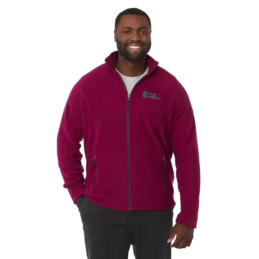 Branded Rixford Full Zip Microfleece Jacket - Men's Tall being worn