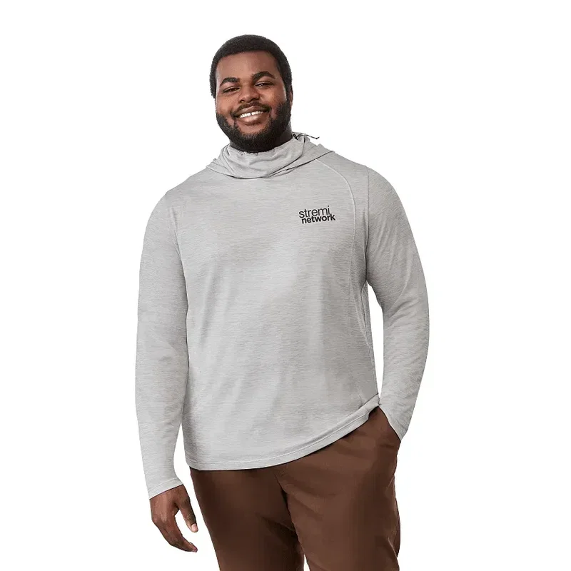 Custom Eco Performance Lightweight Hoodie with Neck Gaiter - Men's SIRA — view 11