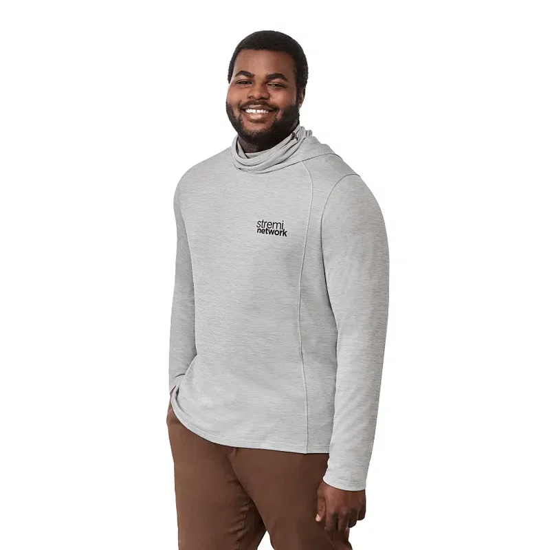 Custom Eco Performance Lightweight Hoodie with Neck Gaiter - Men's SIRA — view 18
