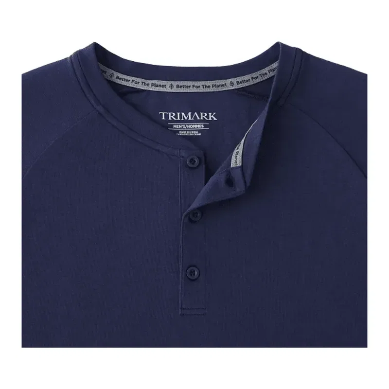 Branded Eco-Friendly Men's Short Sleeve Henley - SOMOTO — view 7