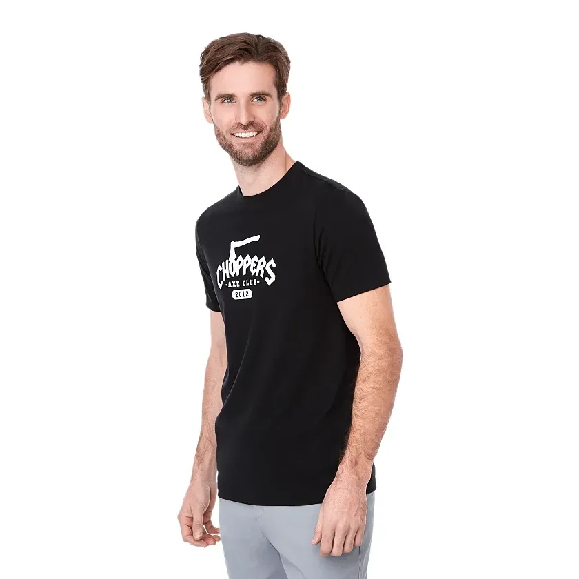 Personalized Men's Eco Short Sleeve Tee - SOMOTO being worn