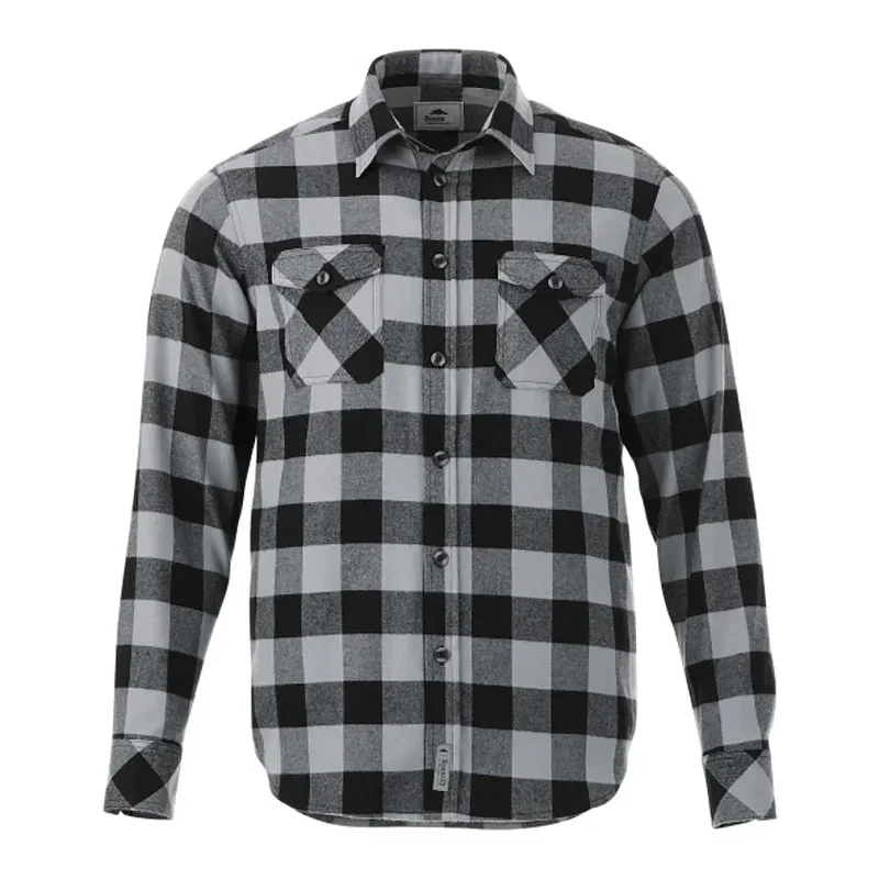 Custom Branded Roots73 Men's Long Sleeve Flannel Shirt — view 17