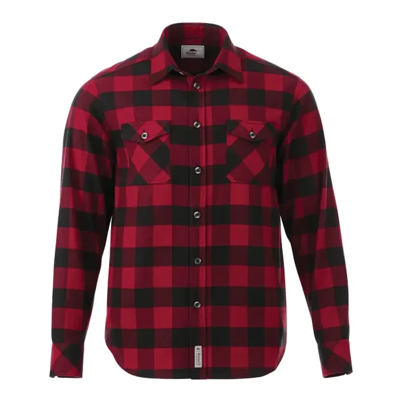 Custom Branded Roots73 Men's Long Sleeve Flannel Shirt — view 8
