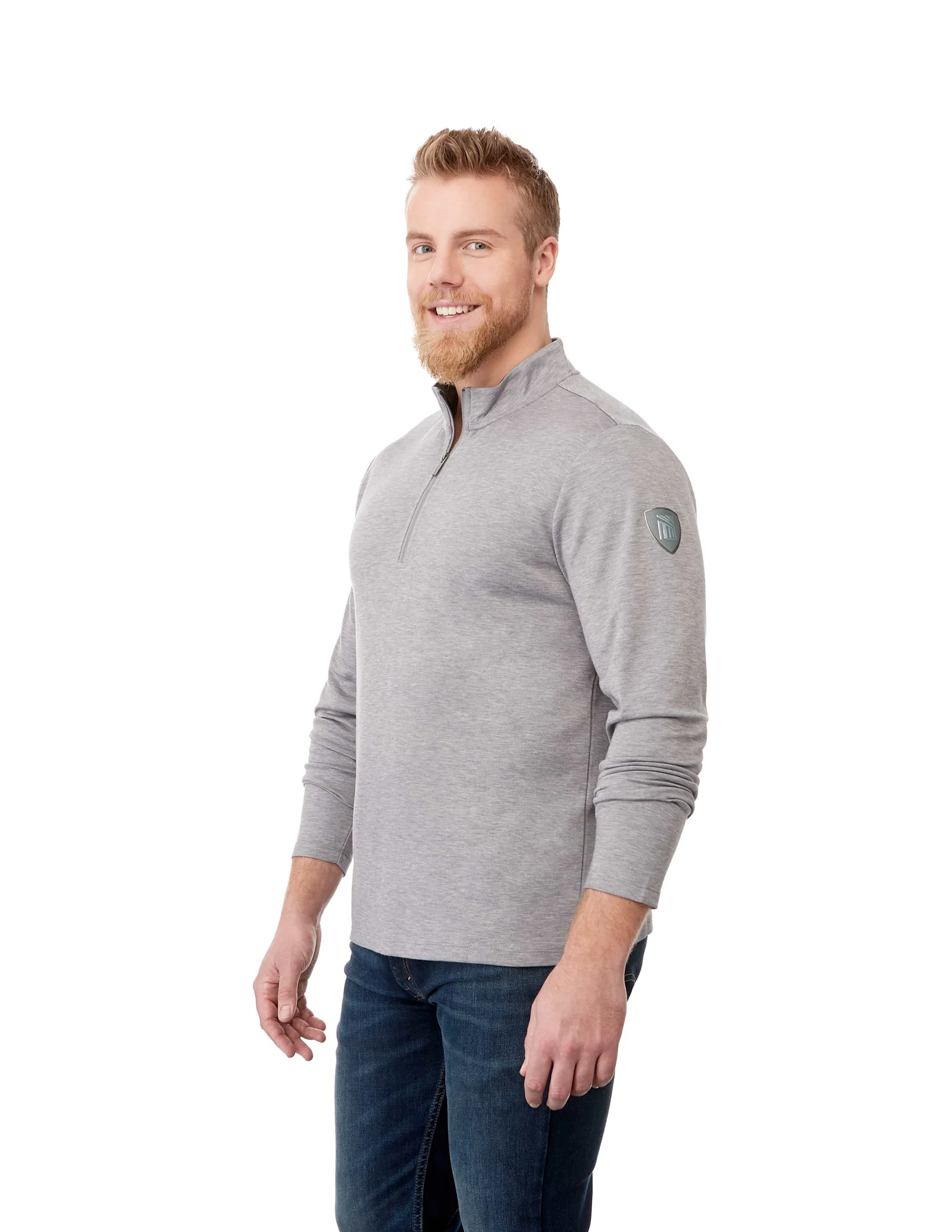 Custom Branded Stratton Knit Quarter Zip for Men — view 44