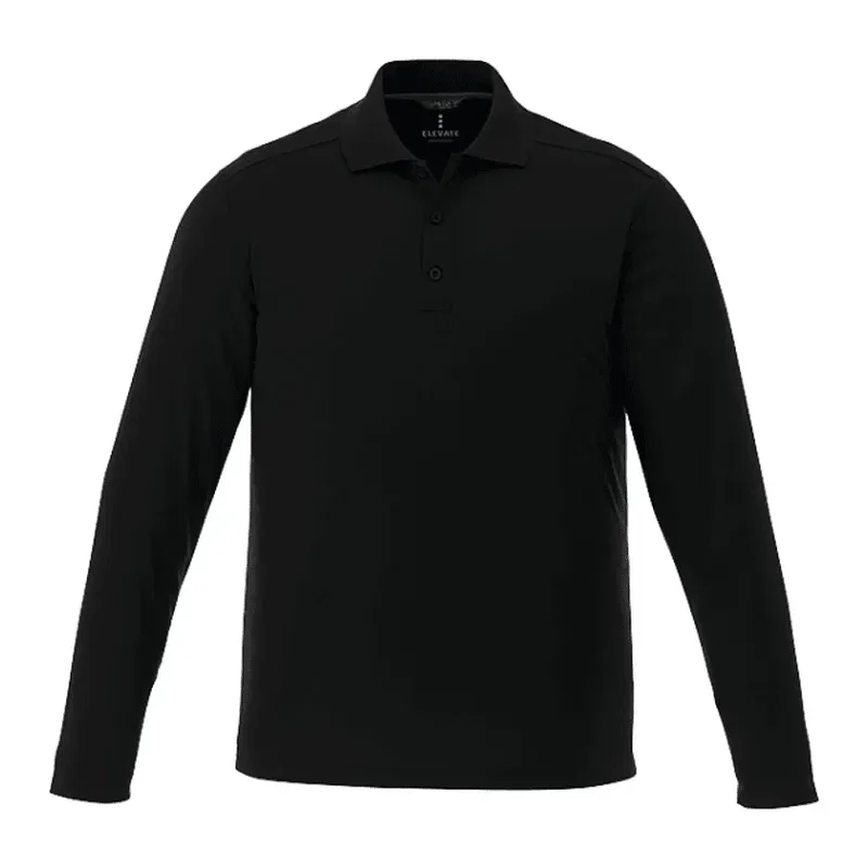 Branded Men's MORI Long Sleeve Performance Polo — view 2