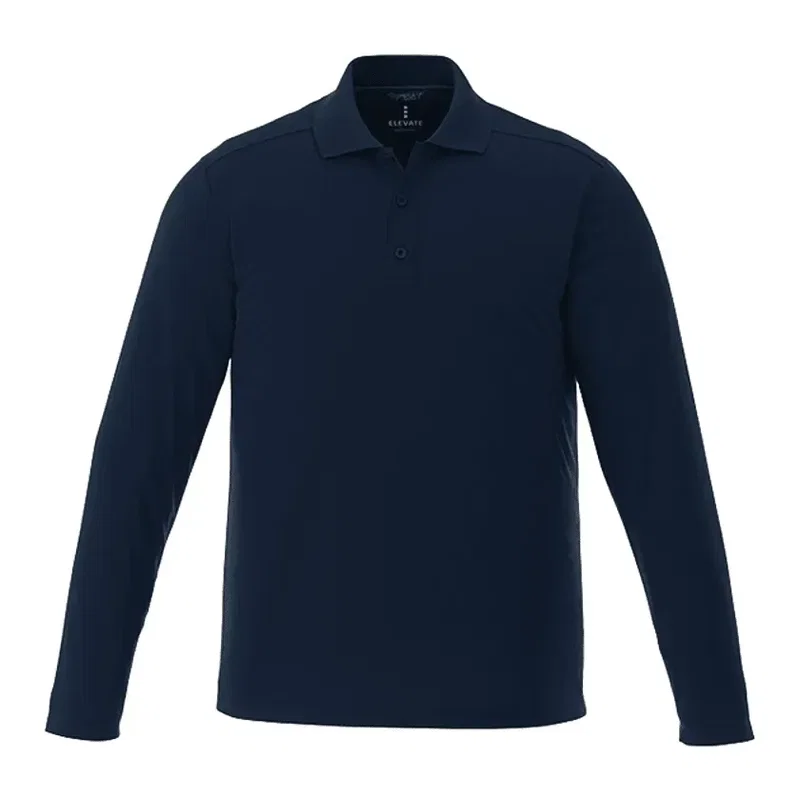 Branded Men's MORI Long Sleeve Performance Polo — view 3