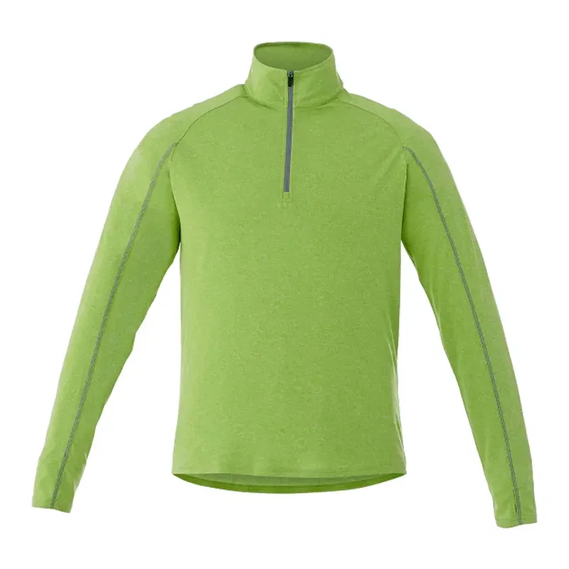 Custom Branded TAZA Performance Knit Quarter Zip with Thumb Holes — view 1