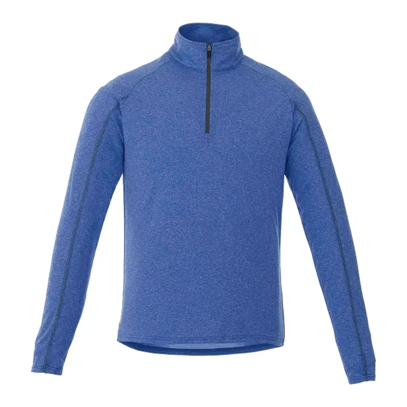 Custom Branded TAZA Performance Knit Quarter Zip with Thumb Holes — view 10