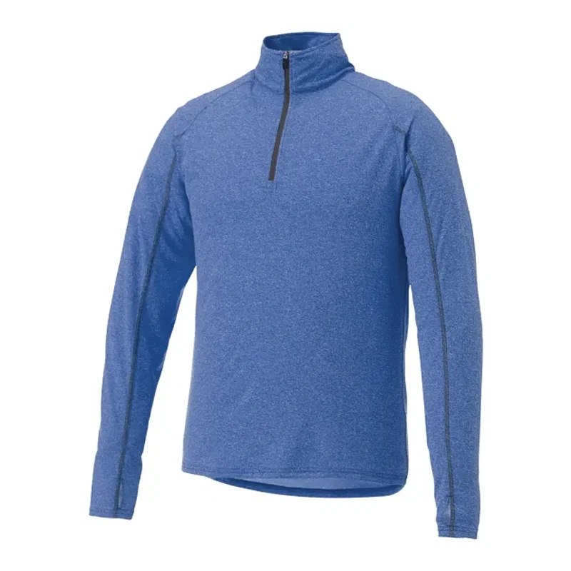 Custom Branded TAZA Performance Knit Quarter Zip with Thumb Holes — view 13