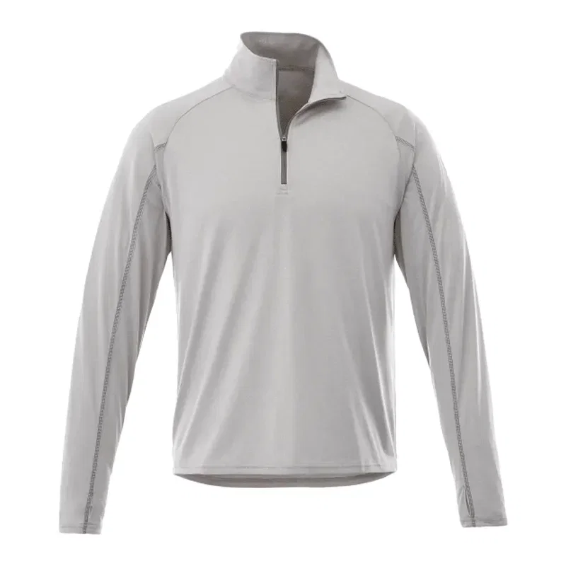 Custom Branded TAZA Performance Knit Quarter Zip with Thumb Holes — view 14