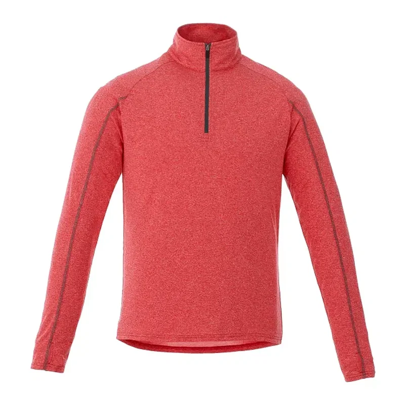 Custom Branded TAZA Performance Knit Quarter Zip with Thumb Holes — view 7