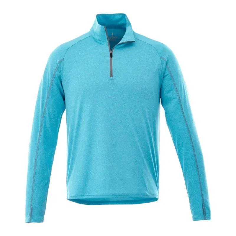 Custom Branded TAZA Performance Knit Quarter Zip with Thumb Holes — view 8