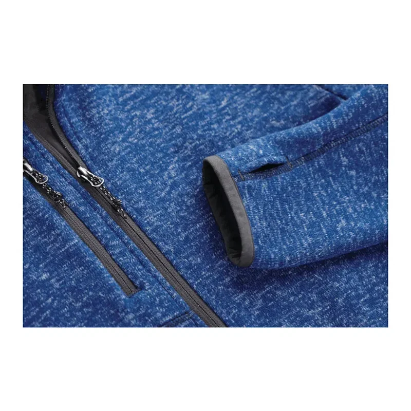 Custom Men's TREMBLANT Full Zip Sweater Knit Jacket with Thumb Holes — view 13