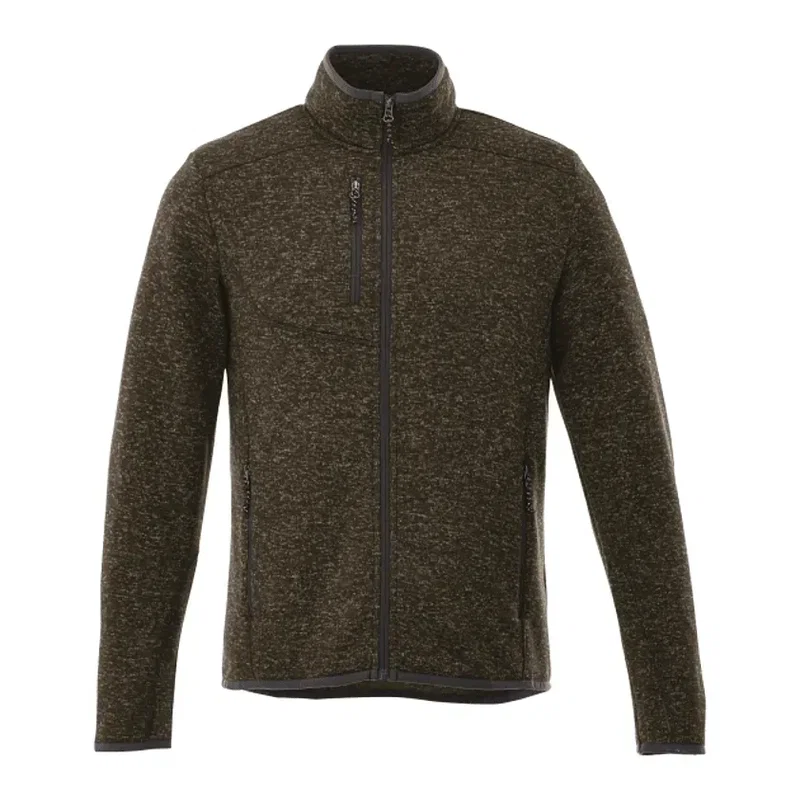 Custom Men's TREMBLANT Full Zip Sweater Knit Jacket with Thumb Holes — view 19