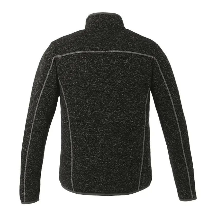 Custom Men's TREMBLANT Full Zip Sweater Knit Jacket with Thumb Holes — view 2
