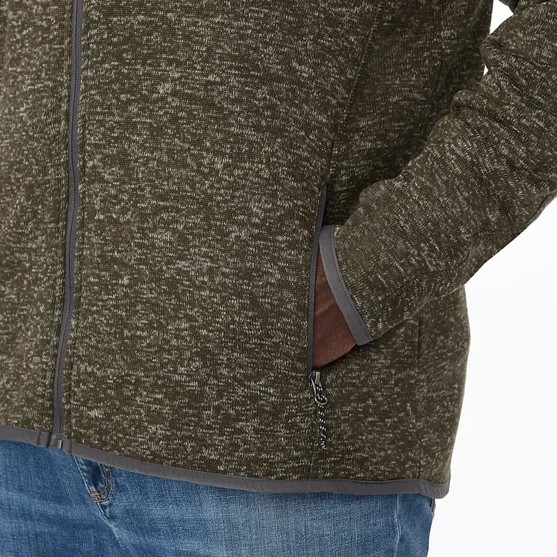 Custom Men's TREMBLANT Full Zip Sweater Knit Jacket with Thumb Holes — view 20