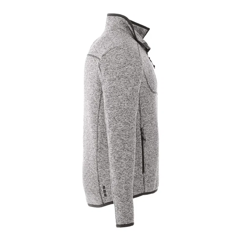Custom Men's TREMBLANT Full Zip Sweater Knit Jacket with Thumb Holes — view 30