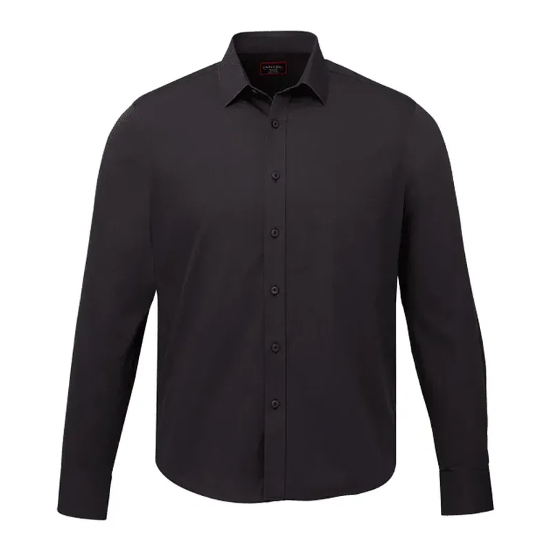 Custom Men's Slim-Fit Button Up Shirt - UNTUCKit Black Stone Wrinkle-Free Long Sleeve — view 3