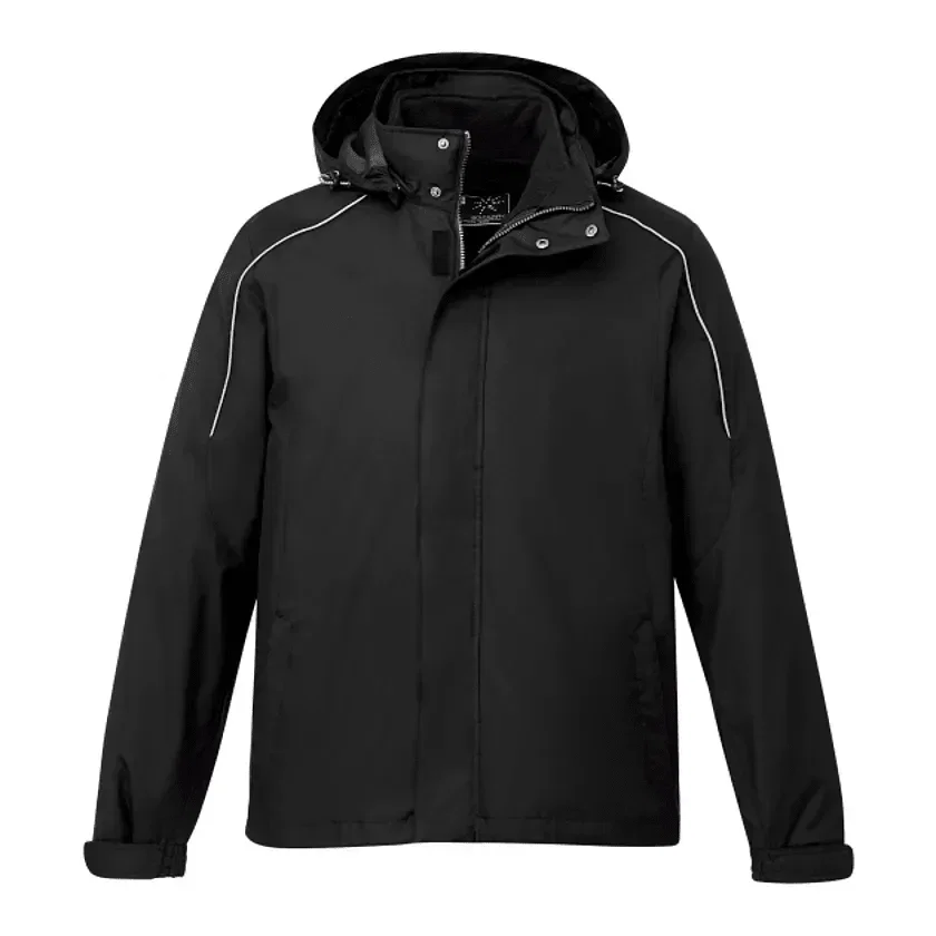 Customizable Men's Valencia 3-in-1 Waterproof Fleece Jacket with Detachable Hood — view 3