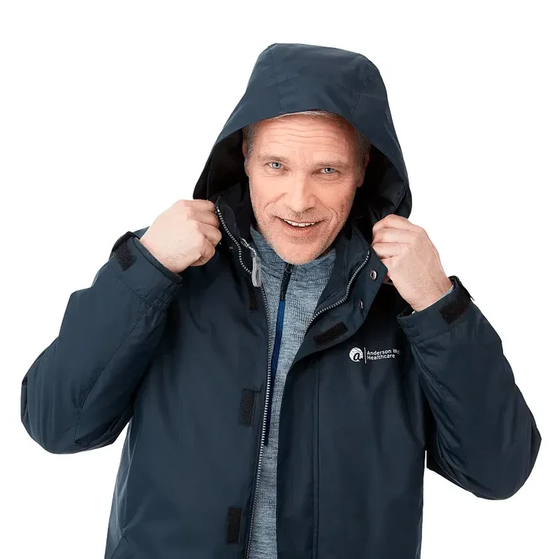 Customizable Men's Valencia 3-in-1 Waterproof Fleece Jacket with Detachable Hood — view 9