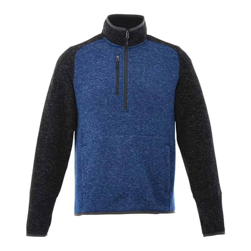 Custom Branded Men's Half Zip Sweater Knit Pullover Jacket — view 11