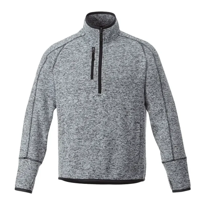 Custom Branded Men's Half Zip Sweater Knit Pullover Jacket — view 19