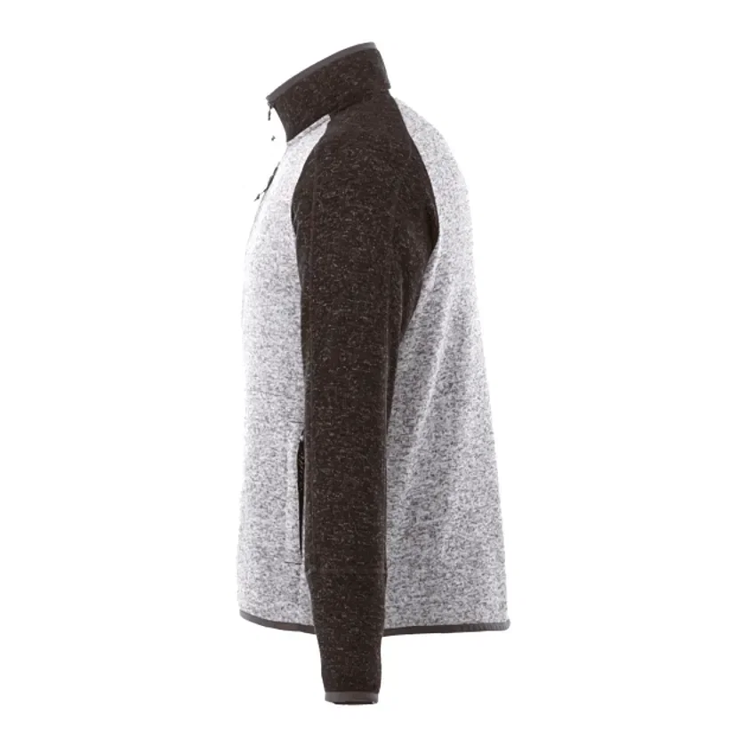 Custom Branded Men's Half Zip Sweater Knit Pullover Jacket — view 23