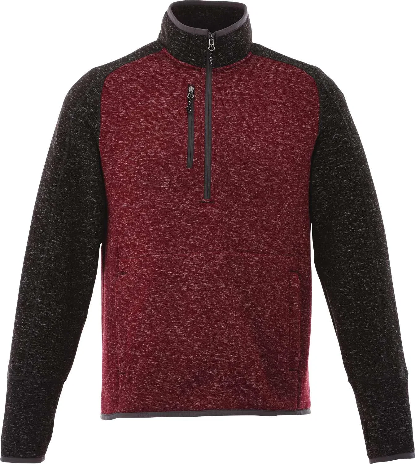 Custom Branded Men's Half Zip Sweater Knit Pullover Jacket — view 29