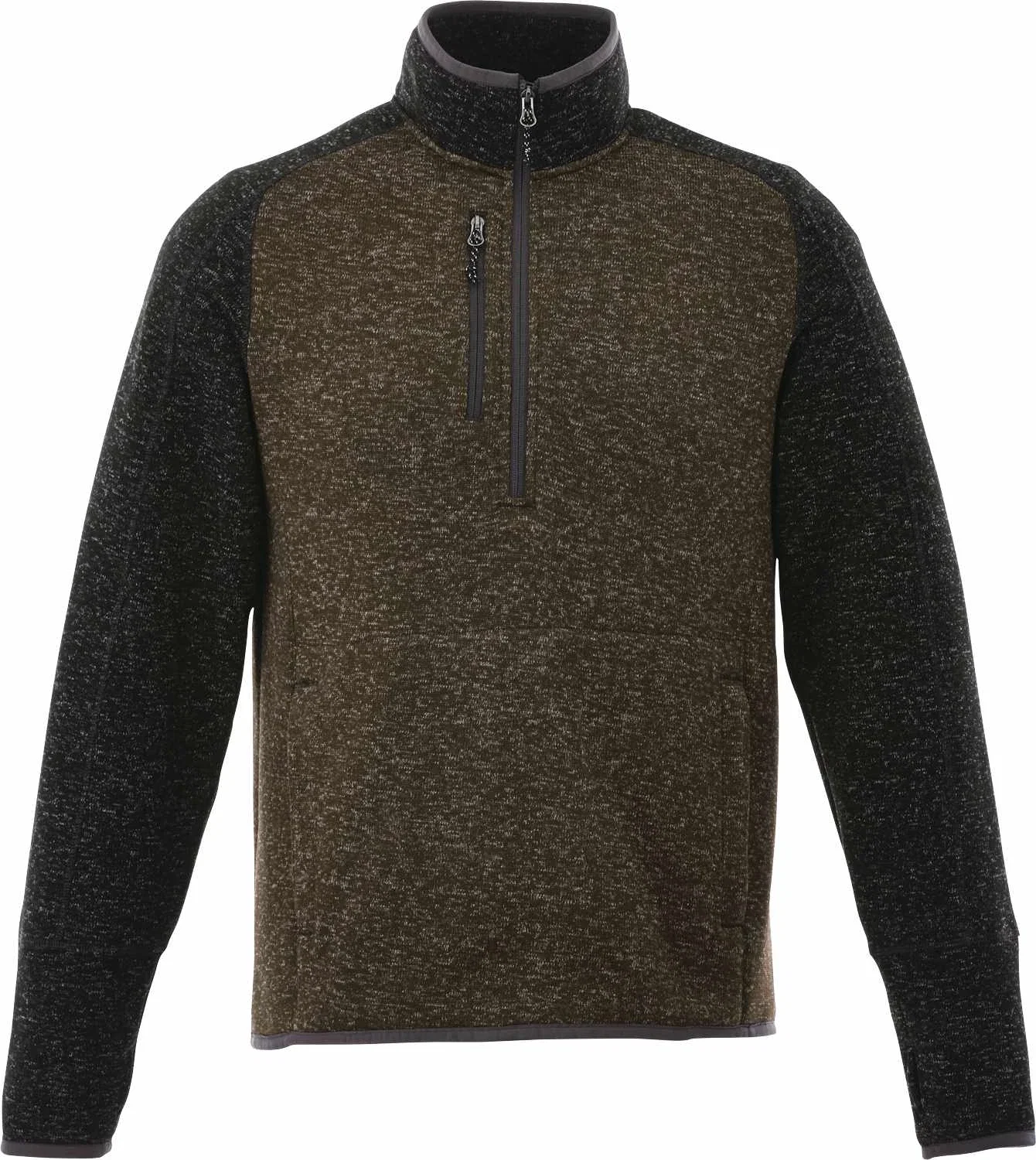 Custom Branded Men's Half Zip Sweater Knit Pullover Jacket — view 37