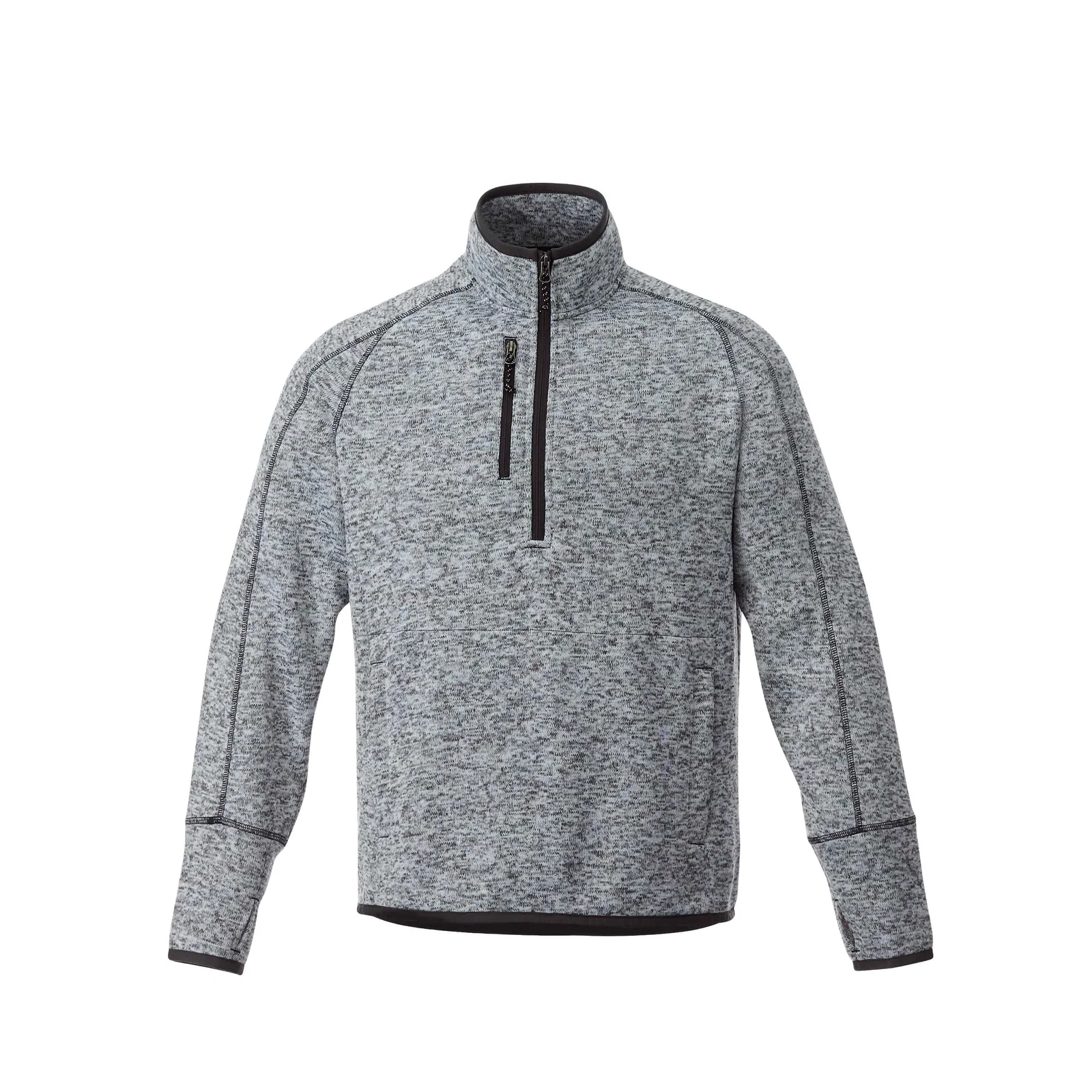 Custom Branded Men's Half Zip Sweater Knit Pullover Jacket — view 39