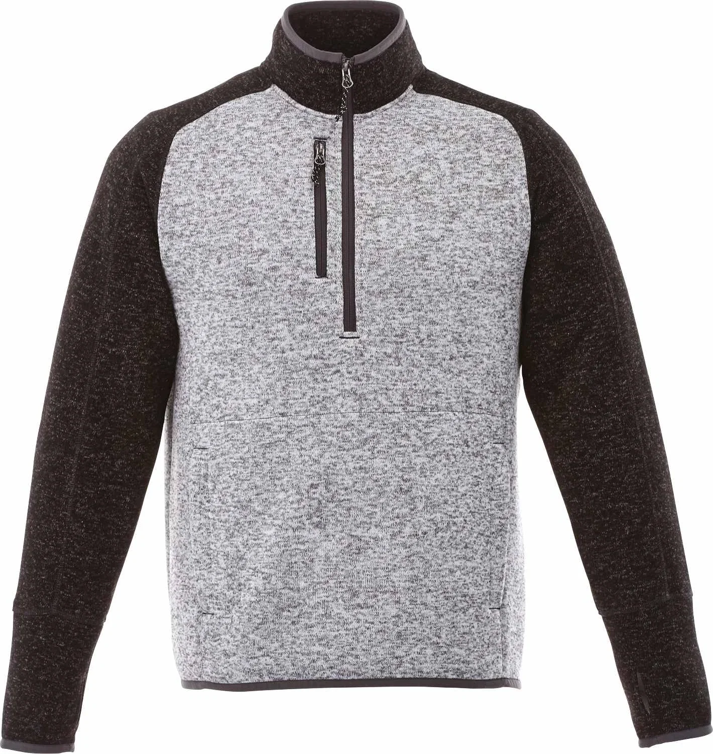 Custom Branded Men's Half Zip Sweater Knit Pullover Jacket — view 43