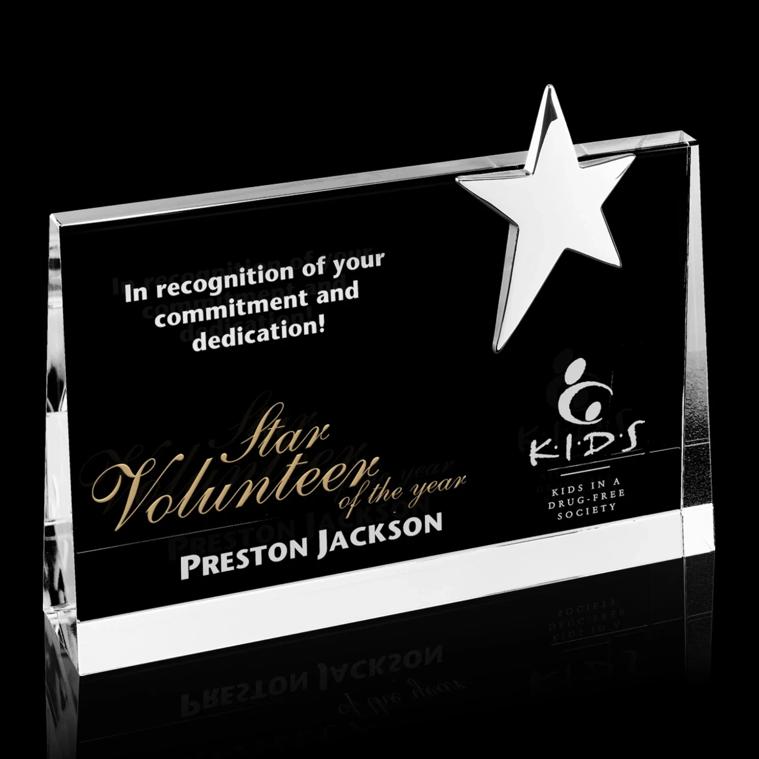 Custom Logo Mensa Star Corporate Award — view 2