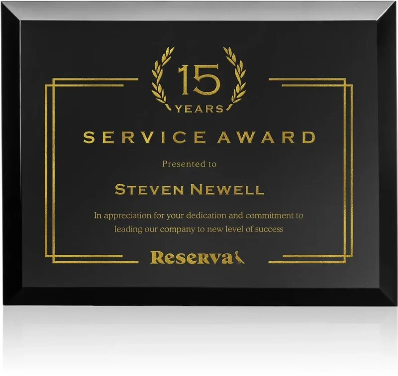 Customizable Merano Achievement Plaque (Gold & Silver) — view 12