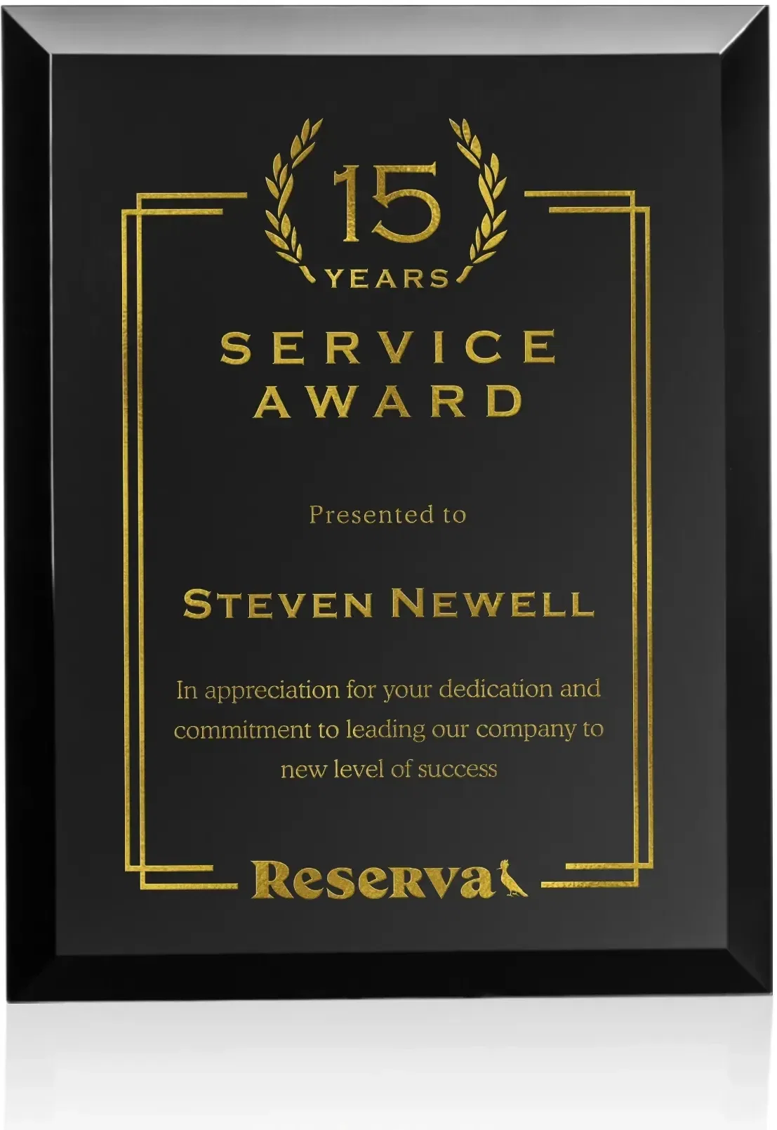 Customizable Merano Achievement Plaque (Gold & Silver) — view 4