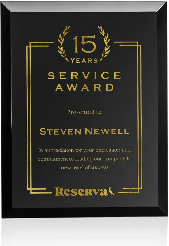 Customizable Merano Achievement Plaque (Gold & Silver) — view 4