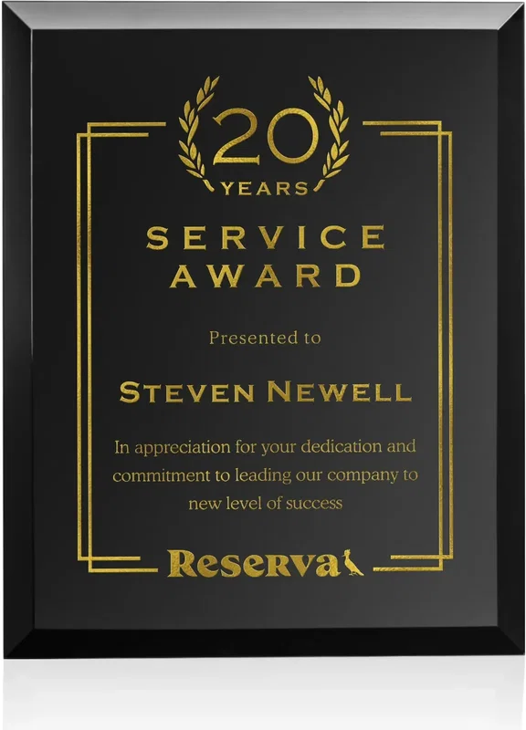 Customizable Merano Achievement Plaque (Gold & Silver) — view 5
