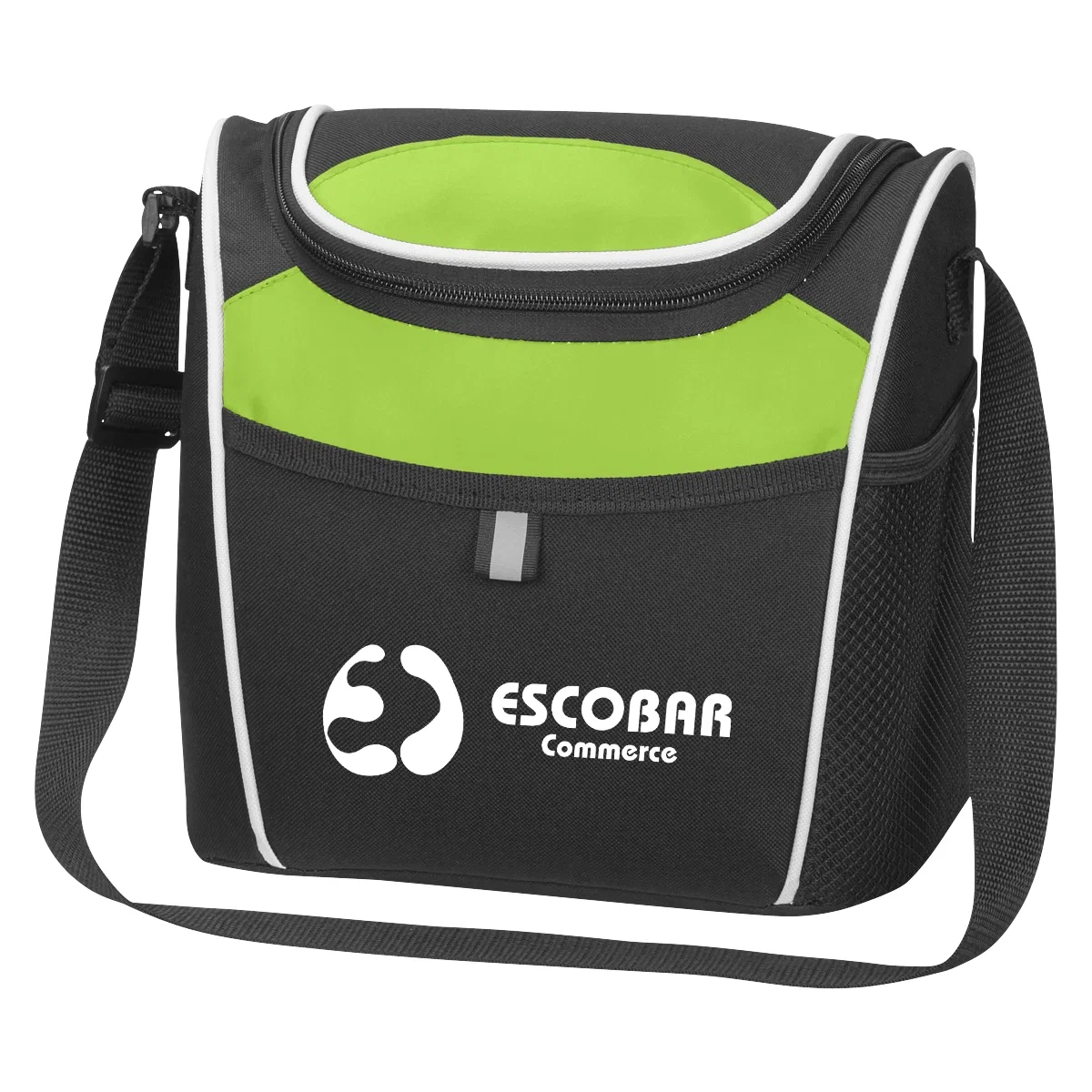 Red accented cooler shown from the front