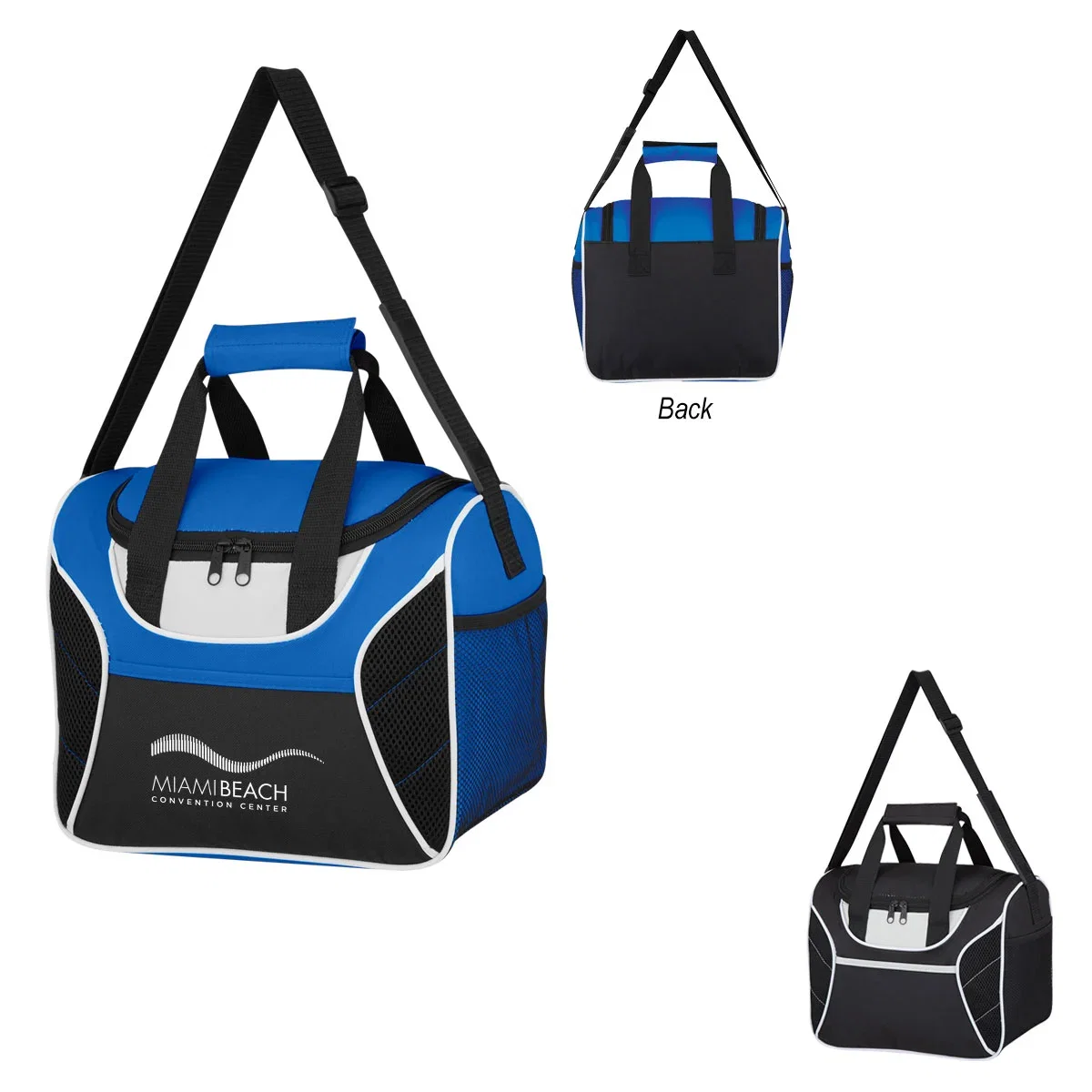 Bag carried by hand toward a picnic table