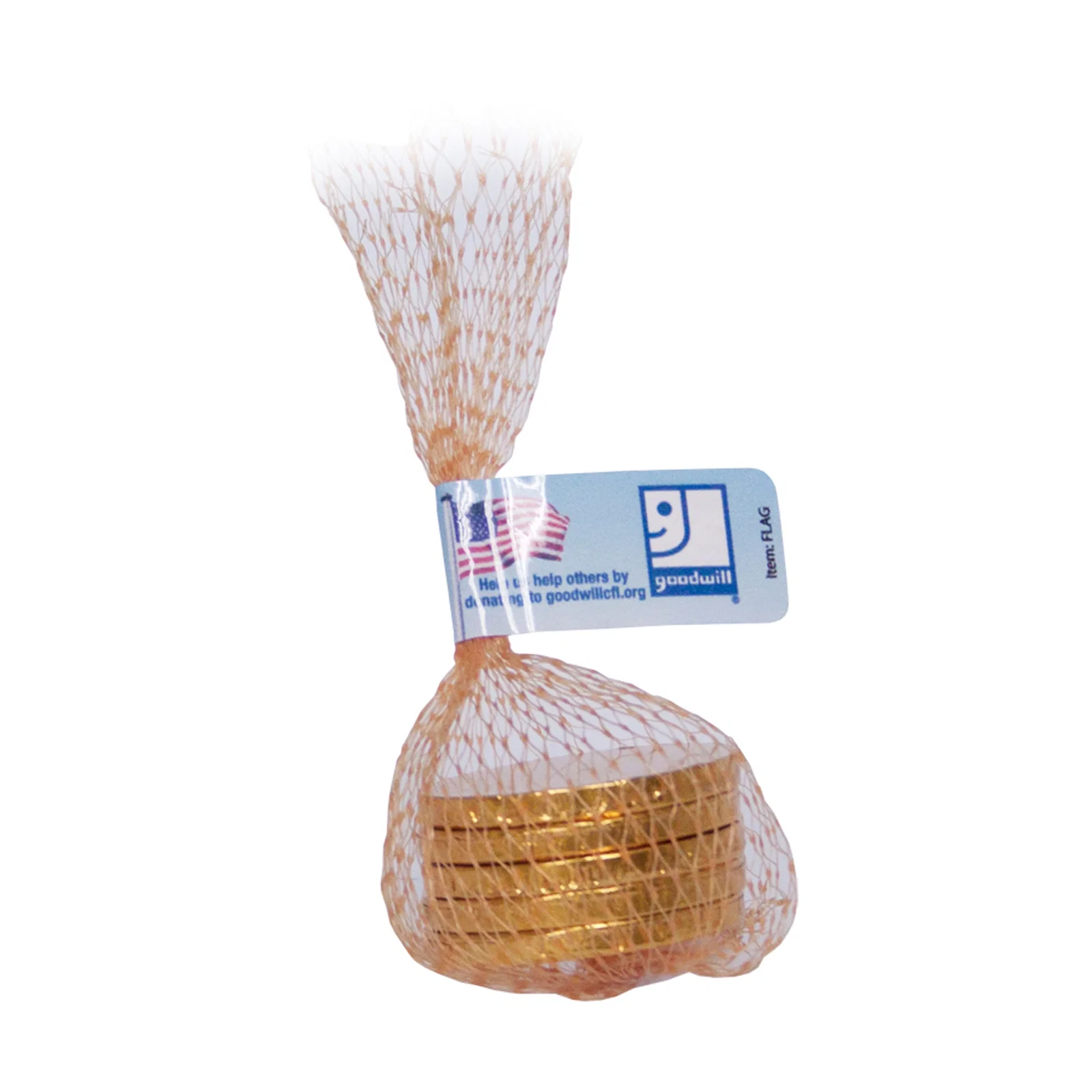 Netting texture shown close against the contents