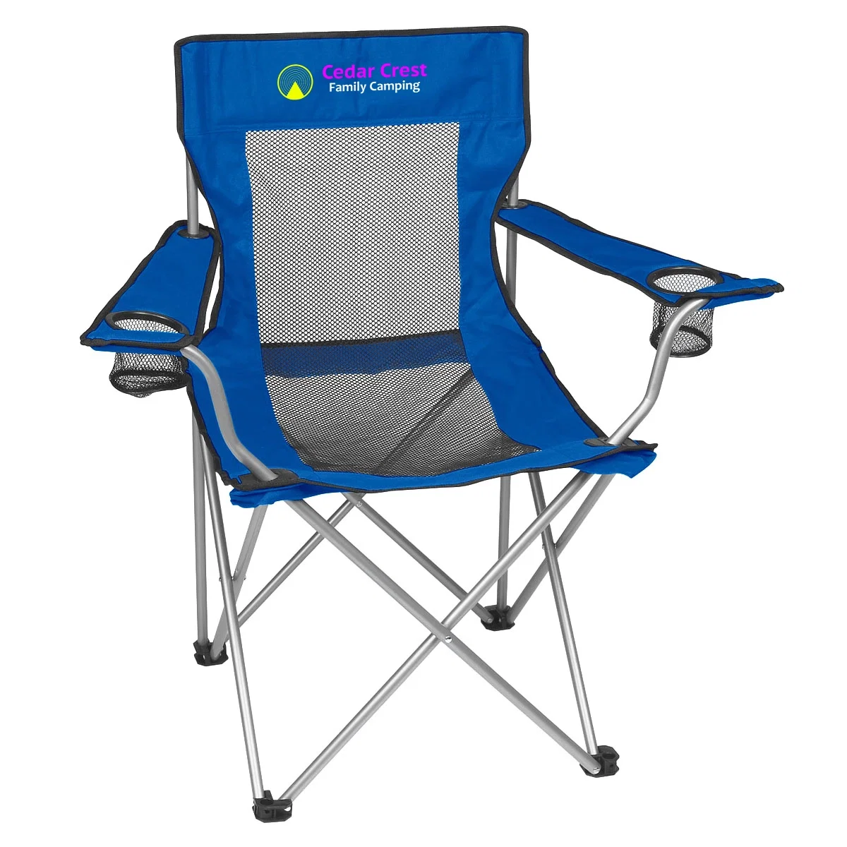 Side profile showing the chair frame and breathable mesh seat back