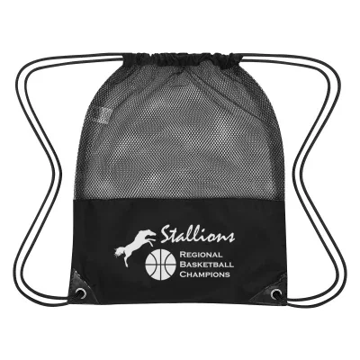 Red pack showing the black mesh front panel
