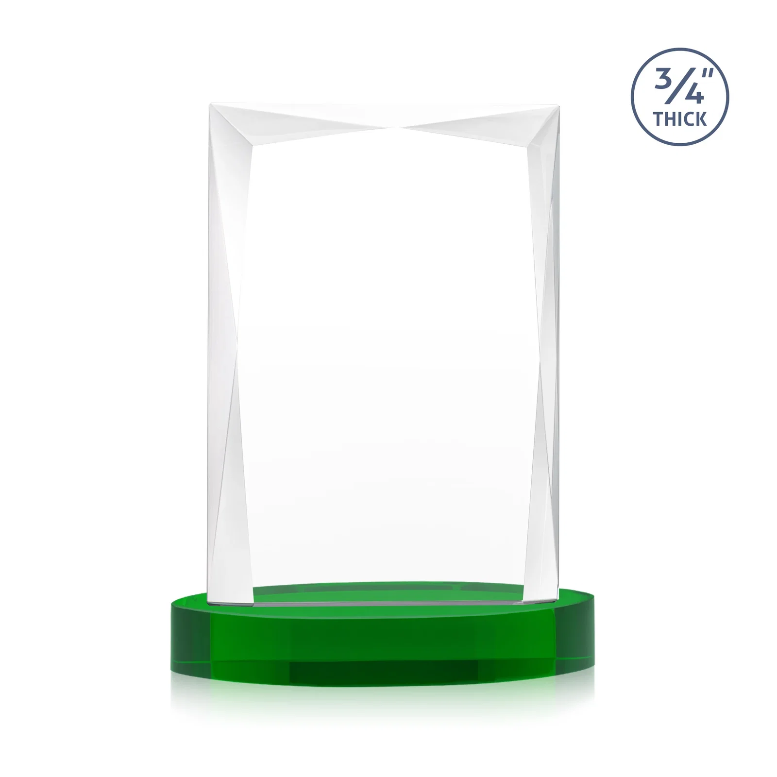 Branded Starfire Crystal Award on an Alberton Base, awards, with your logo for employee recognition
