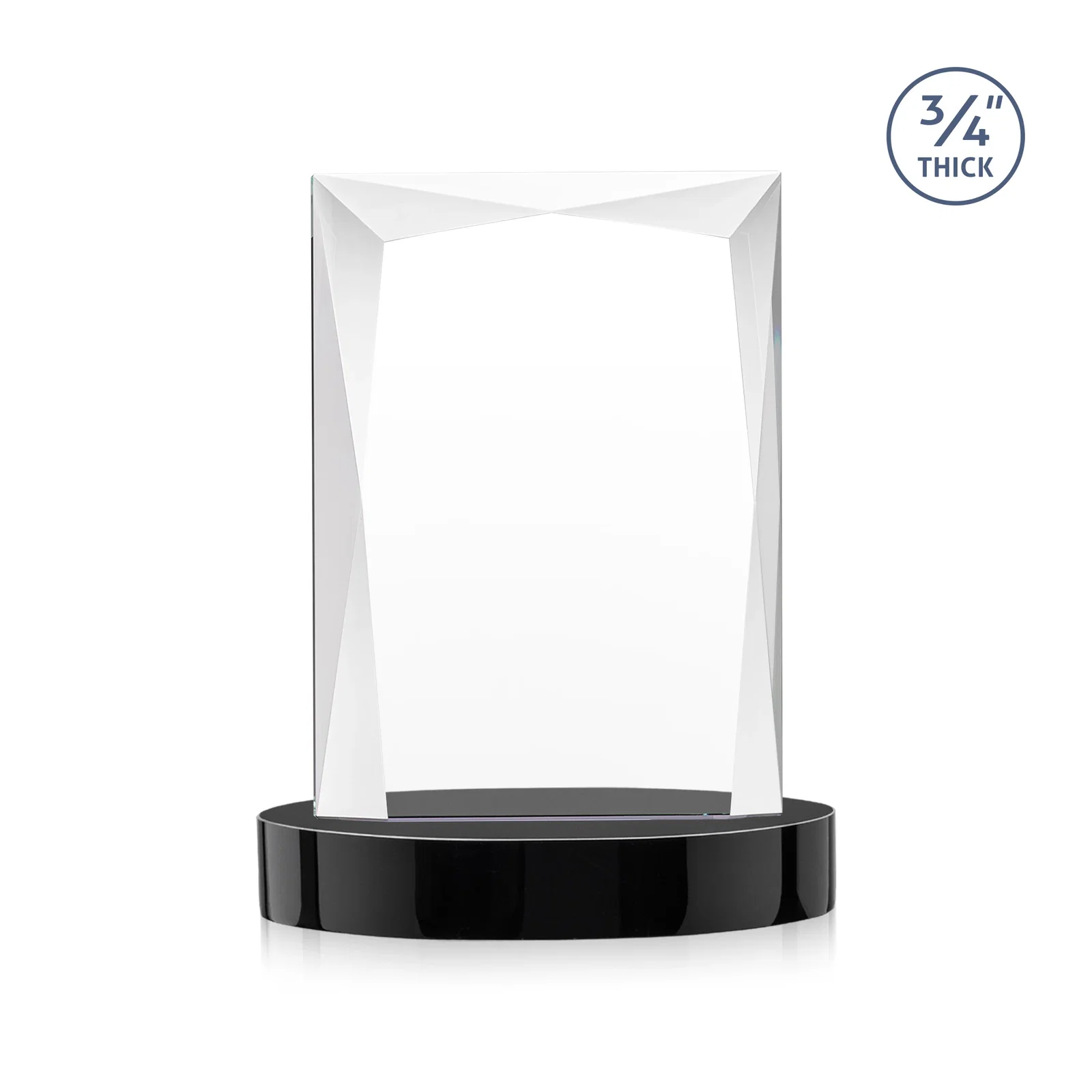 Branded Starfire Crystal Award on an Alberton Base, awards, with your logo for retirement presentations