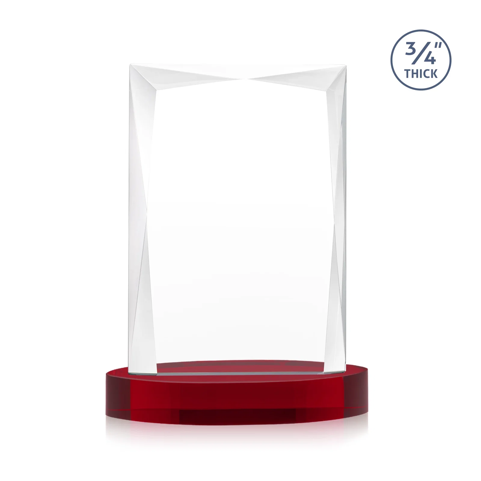 Custom printed Starfire Crystal Award on an Alberton Base, awards, with your logo for sales achievement awards