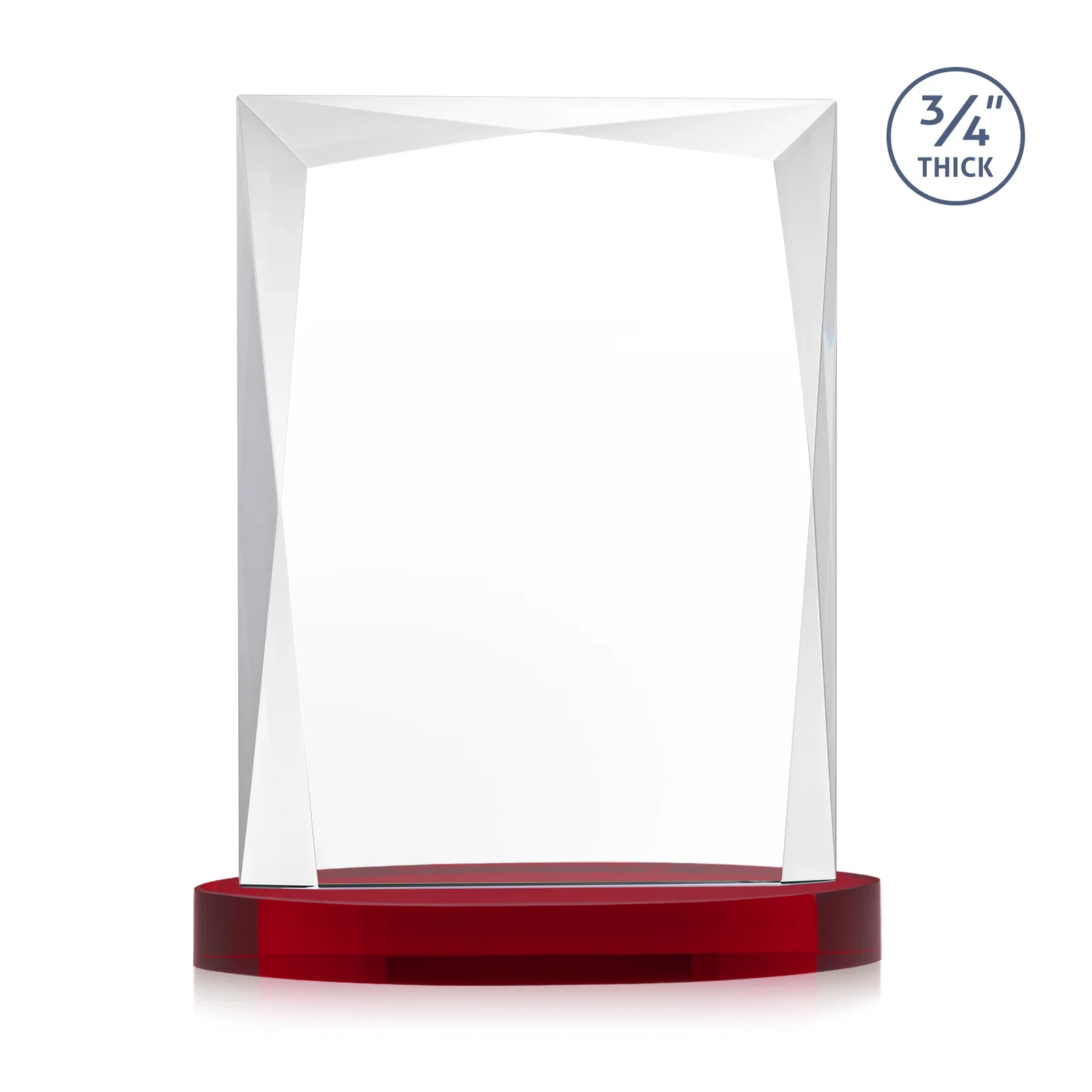 Custom printed Starfire Crystal Award on an Alberton Base, awards, with your logo for team milestone celebrations