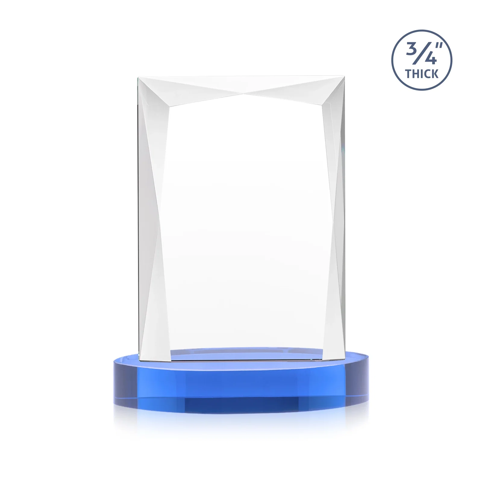 Custom printed Starfire Crystal Award on an Alberton Base, awards, with your logo for donor appreciation