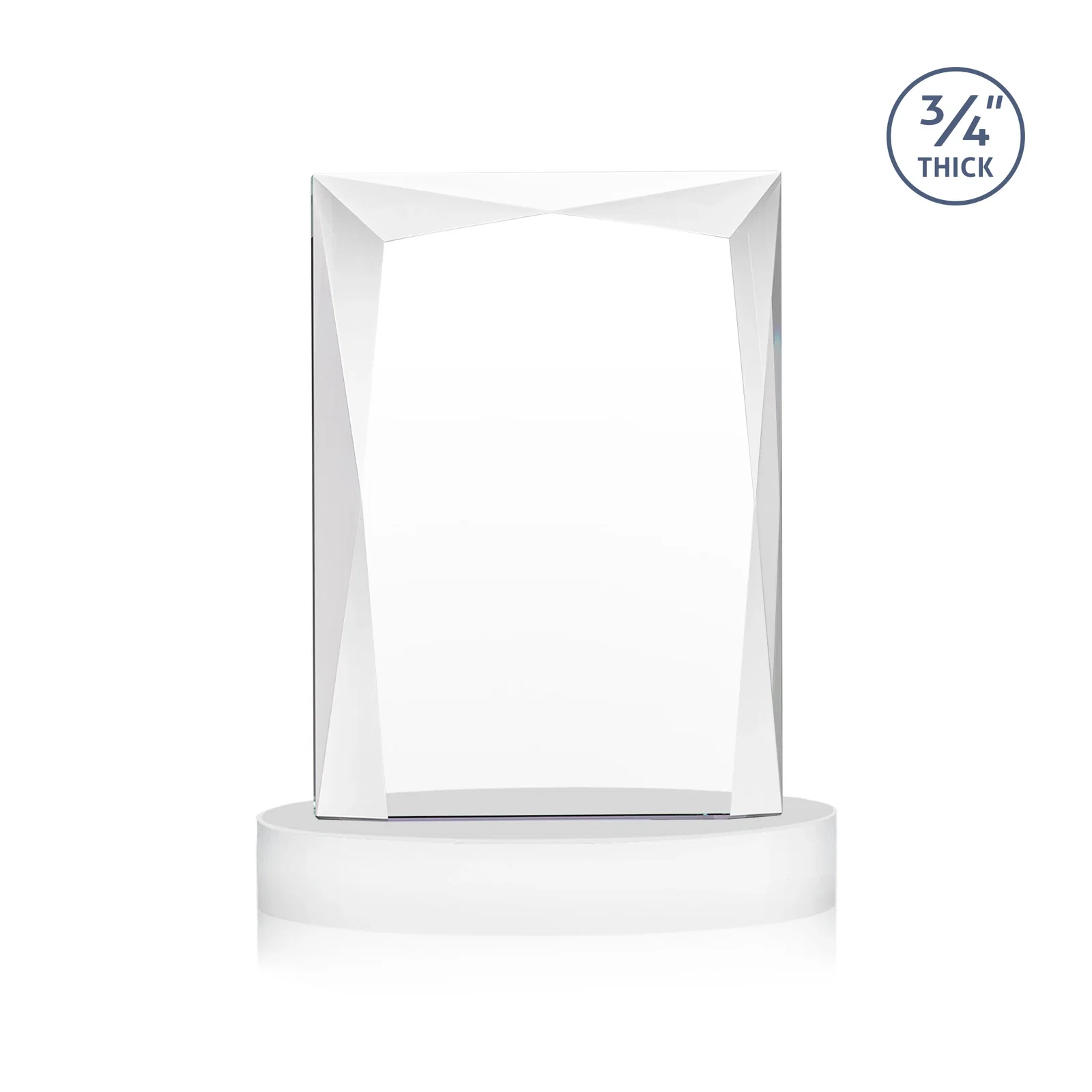 Custom printed Starfire Crystal Award on an Alberton Base, awards, with your logo for company anniversary events