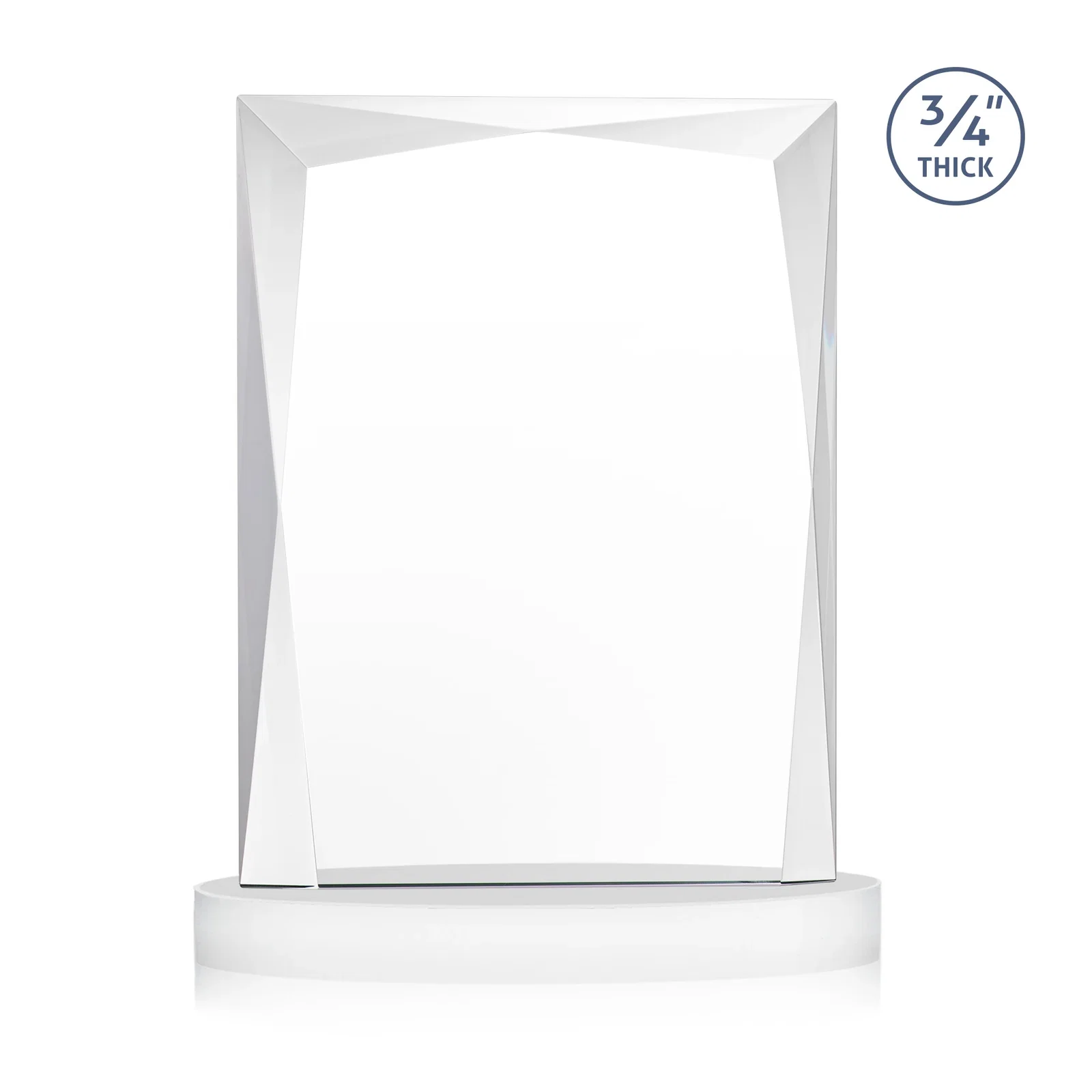 Customized Starfire Crystal Award on an Alberton Base, awards, with your logo for service anniversary gifts