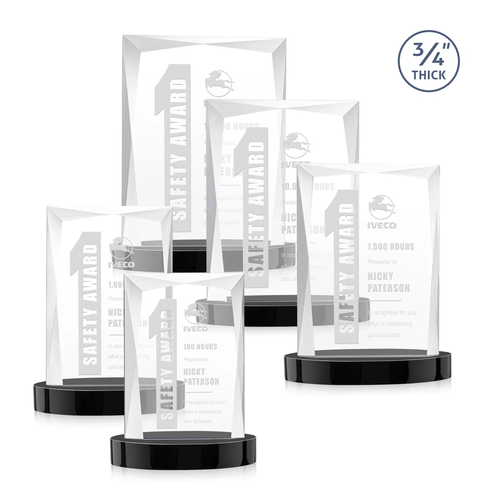 Promotional Starfire Crystal Award on an Alberton Base, awards for employee recognition